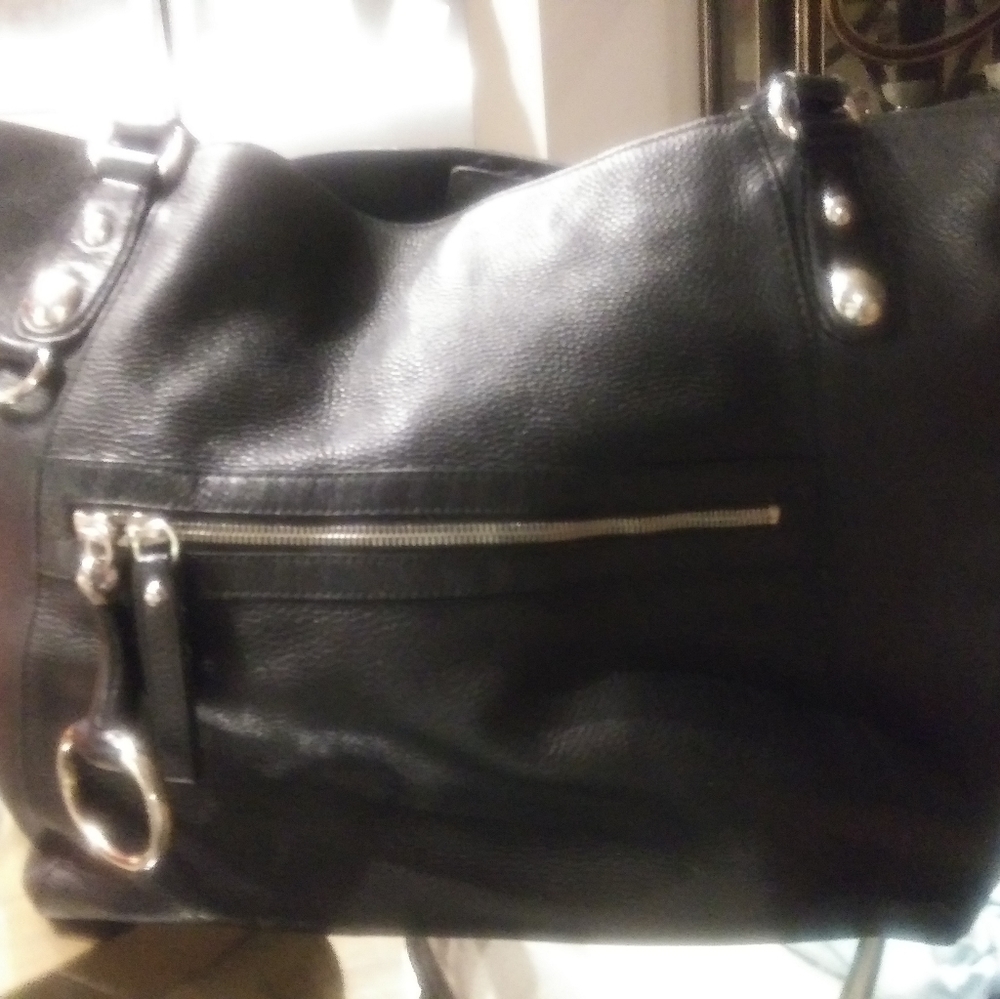 Gucci calf skin black tote